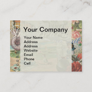 Sommer Strand Vintage Oktopus Antik Segeln Visitenkarte