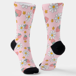Sommer-Strawberry-Daisy-Muster Socken