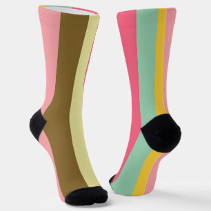 Sommer-Streifen-Farbpalette-Design Socken