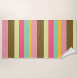 Sommer-Streifen-Farbpalette-Design Strandtuch