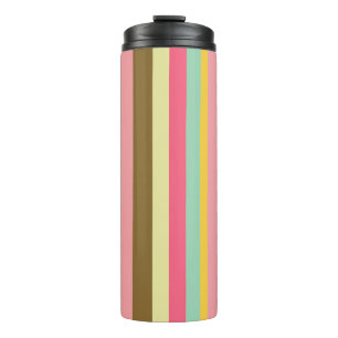 Sommer-Streifen-Farbpalette-Design Thermosbecher
