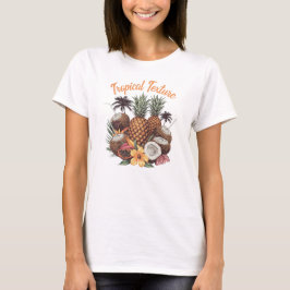 Sommer Style Tropische Haarstruktur Grafik T-Shirt