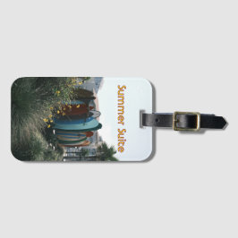 Sommer-Suite-Surfboards & Palmen Gepäckanhänger