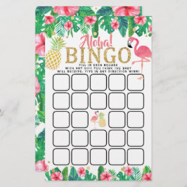 SOMMER Summer Beach Luau Girls Baby Shower Bingo