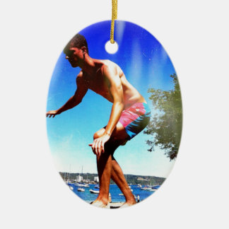 Sommer Sun Slacklining Keramik Ornament