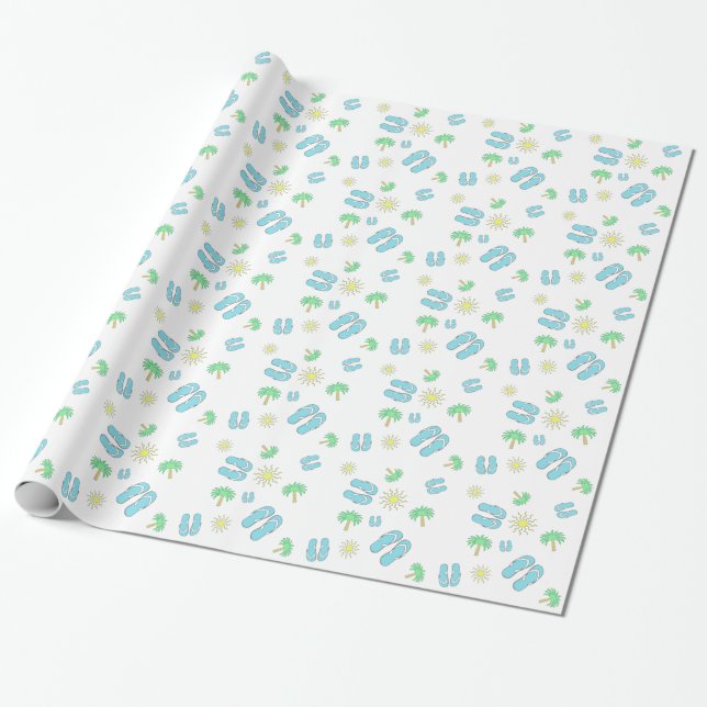 Sommer Sun und Sandale-Geschenk-Verpackung Geschenkpapier (Ungerollt)