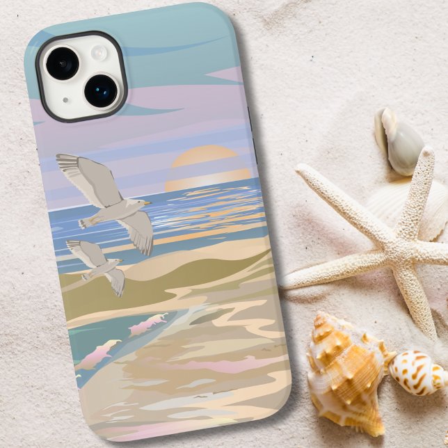 Sommer Sunset Beach Case-Mate iPhone Hülle (Pastel Summer Sunset Beach Case-Mate iPhone 14 Plus Case)