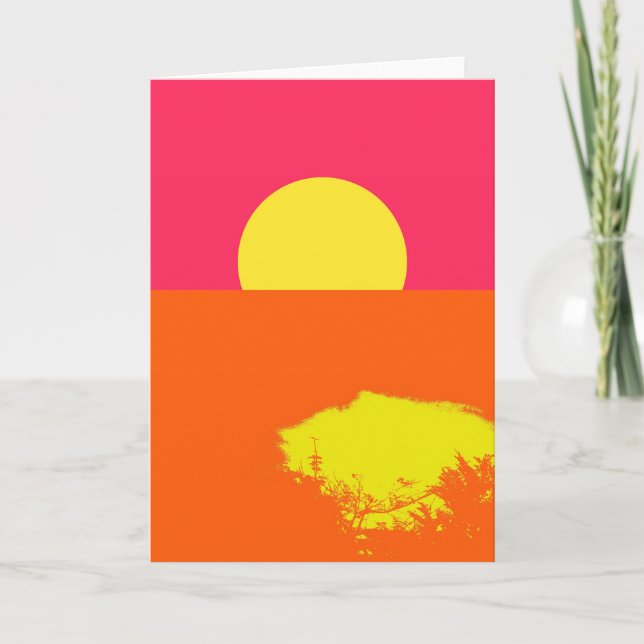 SOMMER SUNSET - Grußkarten der schönen Kunst Karte (Vorderseite)