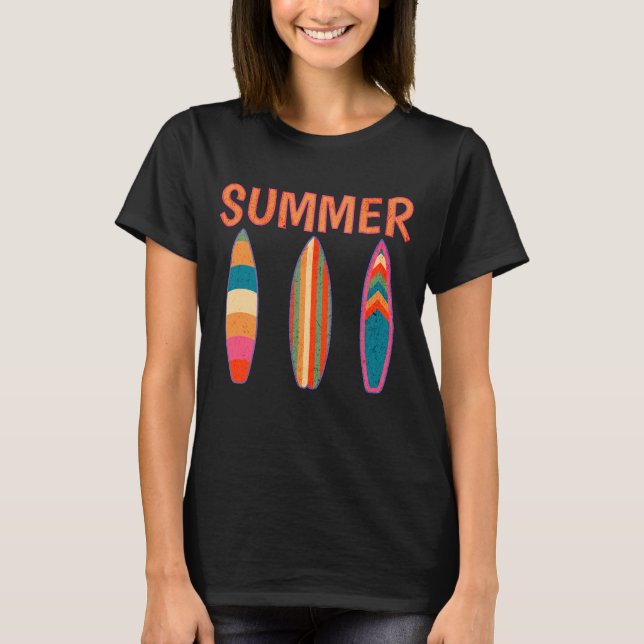 Sommer-Surfboards T-Shirt (Vorderseite)