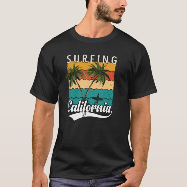 Sommer Surfen am Strand von Kalifornien T-Shirt (Vorderseite)