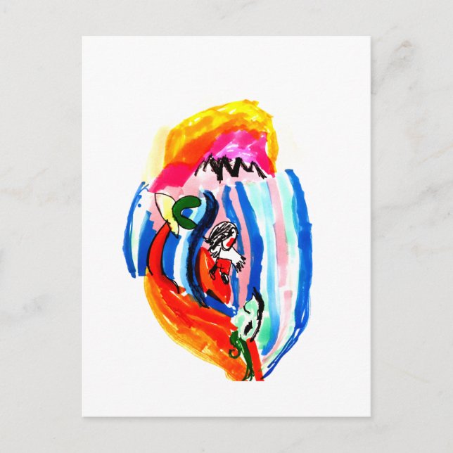Sommer surfen  postkarte (Vorderseite)