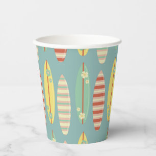 Sommer-Surfen Retro-Surfboards Sommer Pappbecher