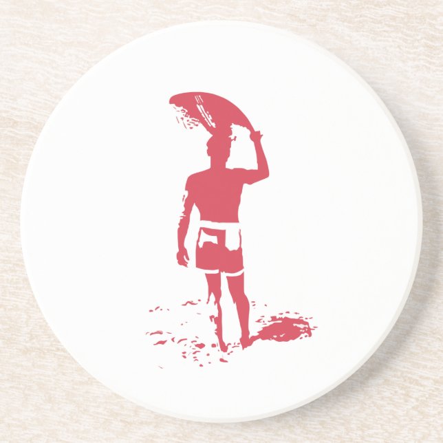 Sommer-Surfer Getränkeuntersetzer (Vorne)