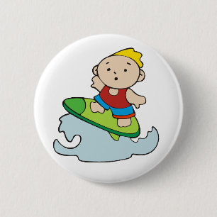 Sommer-Surfer-Junge Button