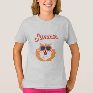 Sommer Süßer Tiger Kinder T-Shirt