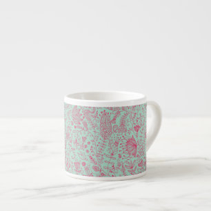 Sommer süßes Blumenmuster Espressotasse