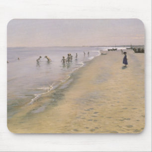 Sommer-Tag am Südstrand von Skagen, 1884 Mousepad