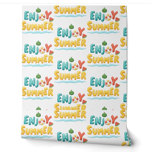 Sommer-Text-Illustration genießen Tapete (Abrollen)