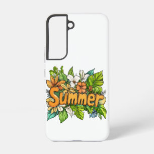Sommer Text - Sommer Florales Design Samsung Galaxy Hülle
