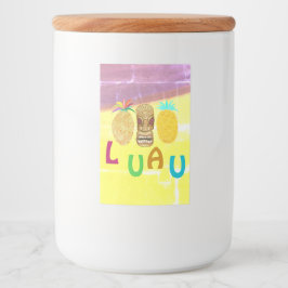 Sommer-Tiki-Ananas-Luau Lebensmitteletikett