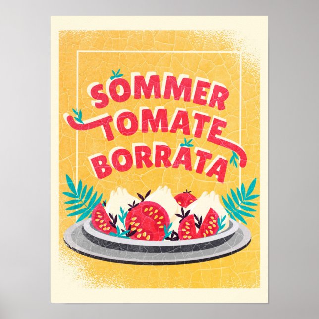 Sommer Tomate Borratta Poster (Vorne)