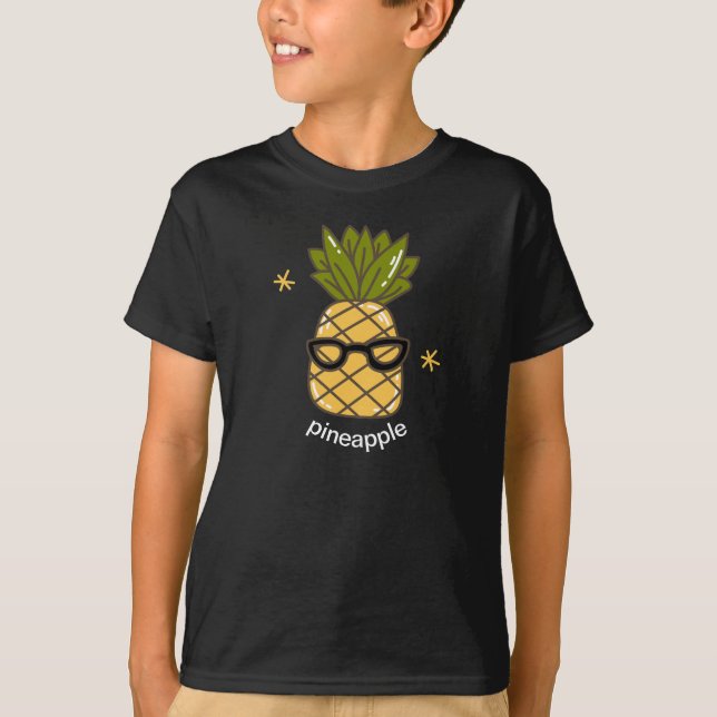 Sommer Tropische Ananas Kinder T-Shirt (Vorderseite)