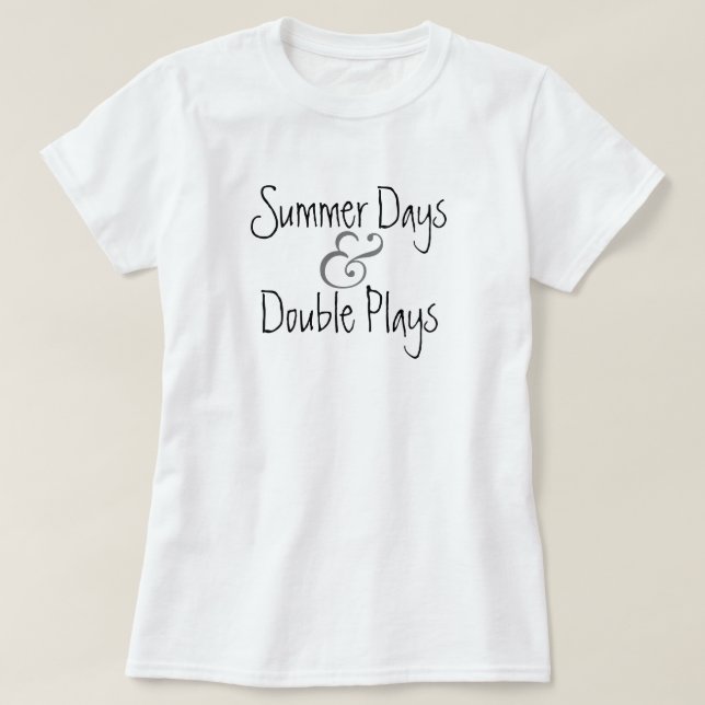 Sommer und Baseball T - Shirt (Design vorne)