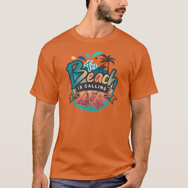 Sommer- und Strandverallgemeinerung T-Shirt (Vorderseite)