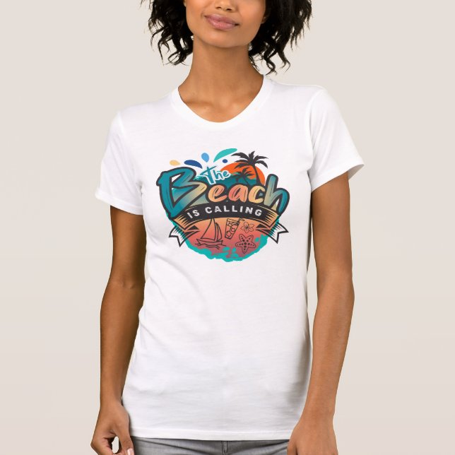Sommer- und Strandverallgemeinerung T-Shirt (Vorderseite)