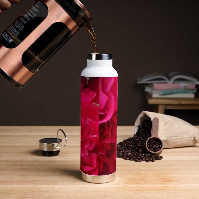 Sommer und Winter Klassische Rose Blume Trinkflasche (Kaffee)