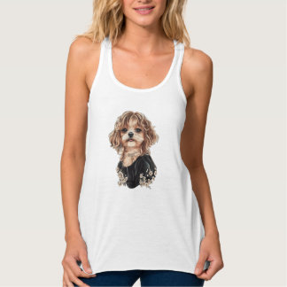 Sommer unverzichtbar! Maltipoo Watercolor Tan Tank Top