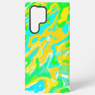 Sommer-Vibe-Marmor-Textur-Flüssigfarbmischung Samsung Galaxy Hülle