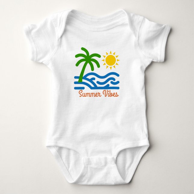 Sommer Vibes Baby Strampler (Vorderseite)