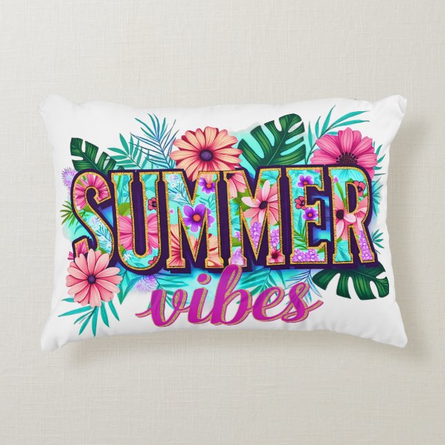 Sommer Vibes Dekokissen (Vorderseite)