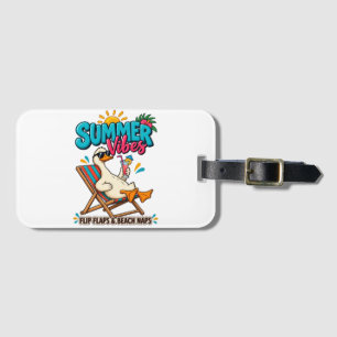 Sommer-Vibes-Ente – Flip Flops Flaschenöffner Gepäckanhänger