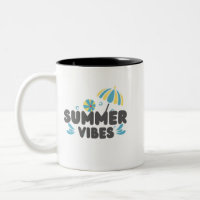 Sommer-Vibes-Kaffeetasse | Strand-Schirm-Tasse |