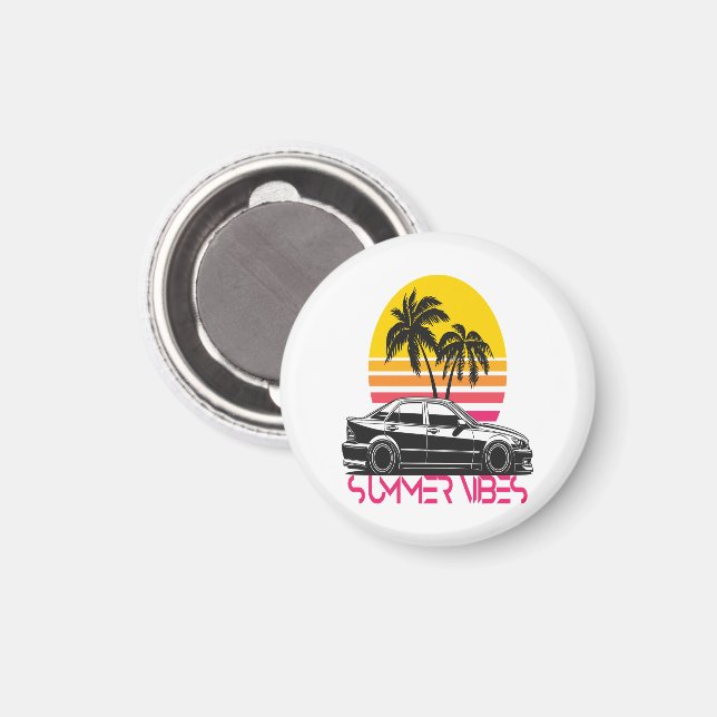 Sommer Vibes Magnet (Vorderseite/Rückseite)