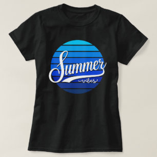 Sommer-Vibes Retro-Sonnenuntergang Damen T-Shirt