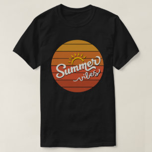 Sommer-Vibes Retro-Sonnenuntergang Herren T-Shirt