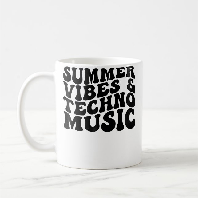 Sommer-Vibes-Techno-Musik-Edm-Rave-Strand Kaffeetasse (Links)