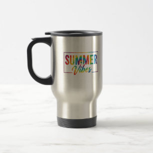 SOMMER-Vibes Tie-Dye-Regenbogen-Kaffeetasse Bold Reisebecher