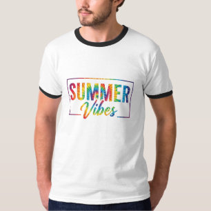 SOMMER-Vibes Tie-Dye-T-Shirt – Buntes Regenbogen T-Shirt