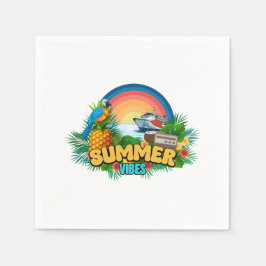 Sommer-Vibes-Urlaub-Strandparty Serviette