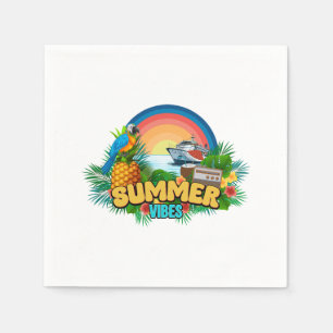 Sommer-Vibes-Urlaub-Strandparty Serviette