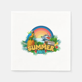Sommer-Vibes-Urlaub-Strandparty Serviette
