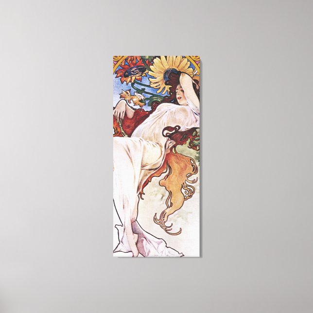 Sommer (vier Jahreszeiten), Alphonse Mucha Canvas  Leinwanddruck (Vorderseite)