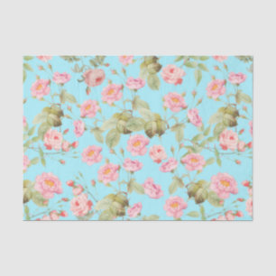 Sommer-viktorianisches Vintages Rosen-Muster auf Seidenpapier
