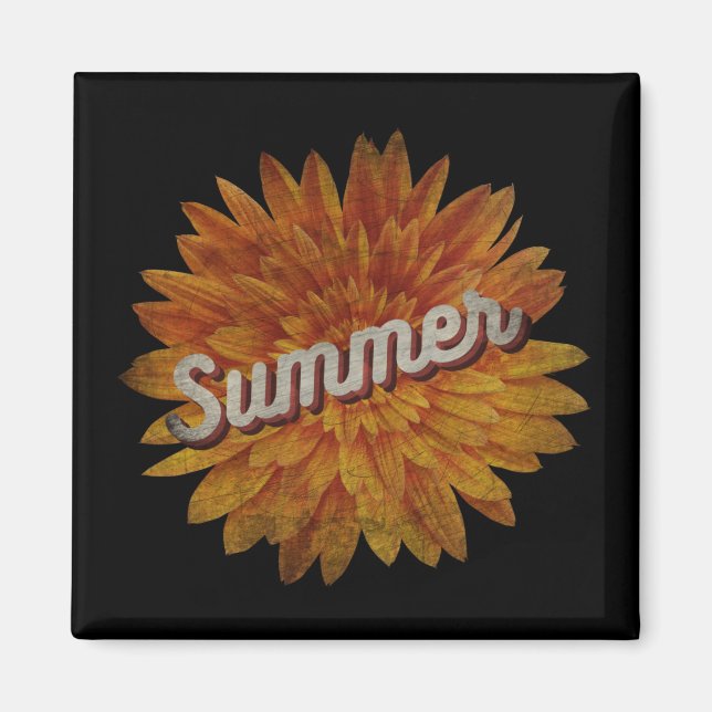 SOMMER VINTAG SUNFLOWER MAGNET (Vorne)