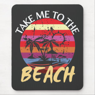 Sommer Vintage Bring Mich An Den Strand Mousepad