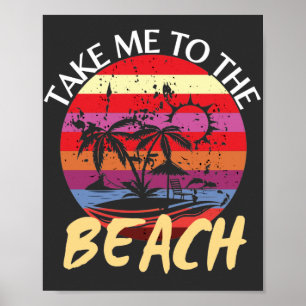 Sommer Vintage Bring Mich An Den Strand Poster